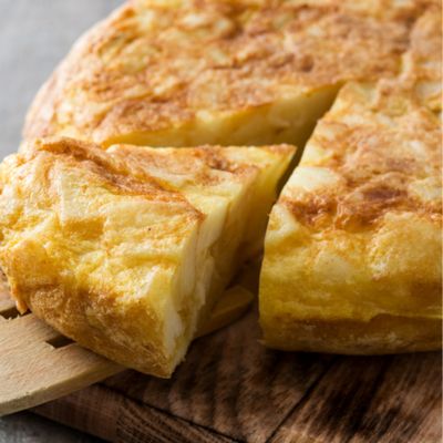 Tortilla de patatas en freidora de aire